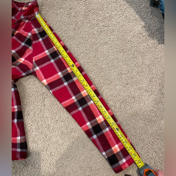 EDDIE BAUER Plaid Fleece Quarter Zip Sweatshirt - Picture 7 of 9